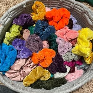 pack of 48 velvet scrunchies